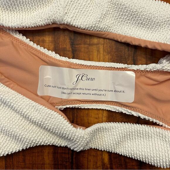 NWT J.Crew Scrunchie Hipster Bikini Bottom XXL White - Picture 6 of 6